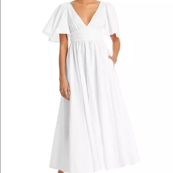 RHODE
Margot Cotton Flutter Sleeve Dress - Picture 6 of 8